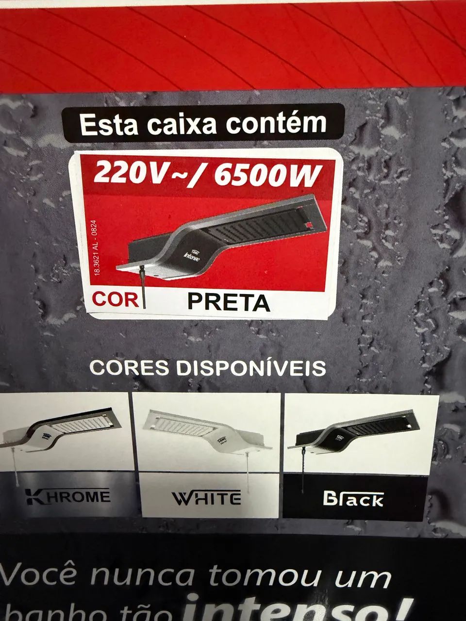 Chuveiro/Ducha eletrônica Intense 6500w (Novo)  - Foto 4