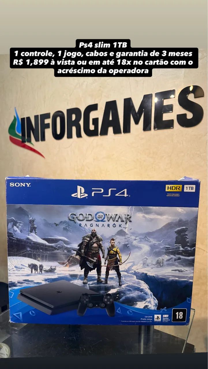 PS4 SLIM 1TB COM GARANTIA 