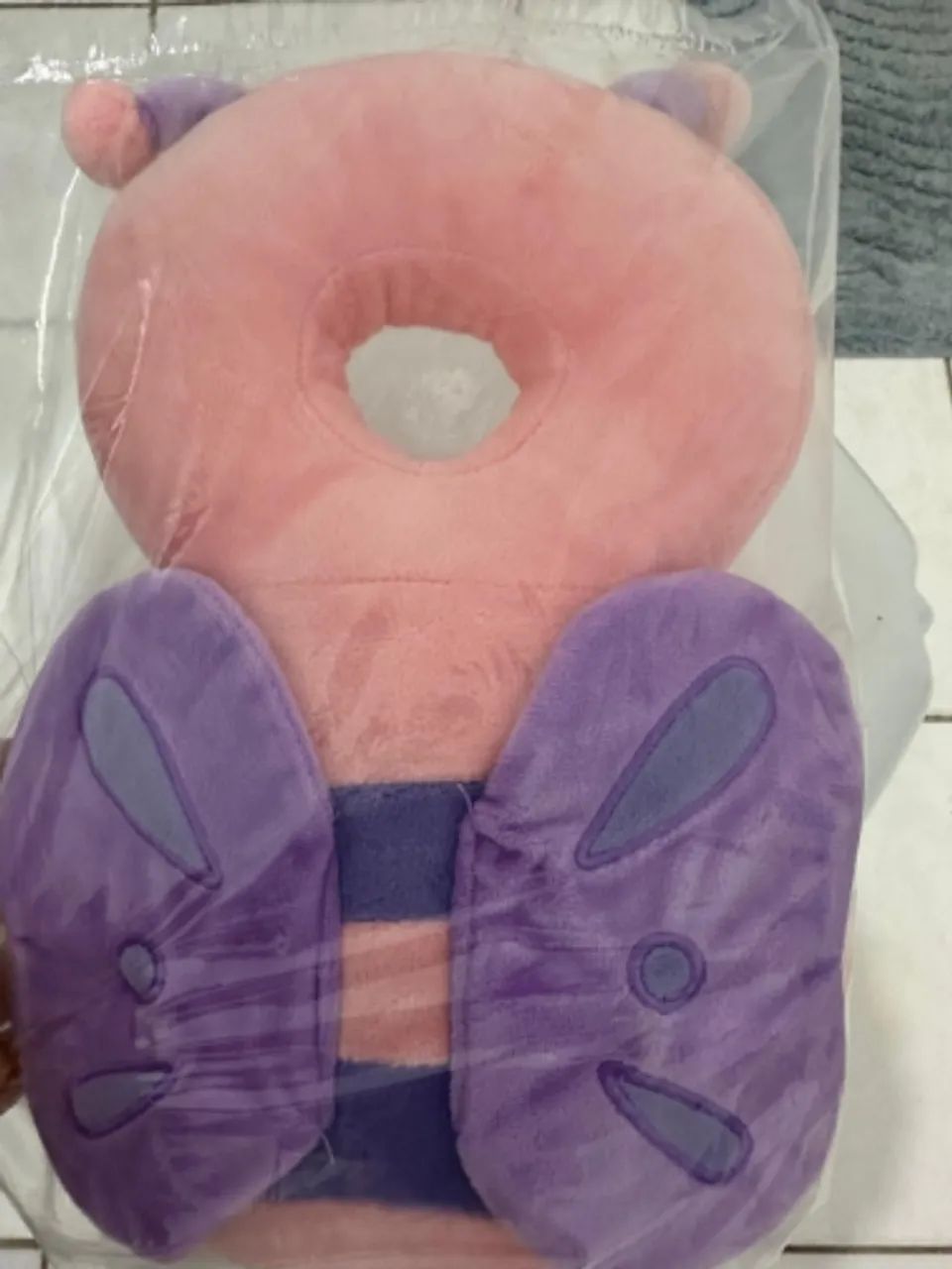 Mochila almofada proteção cabeça bebê