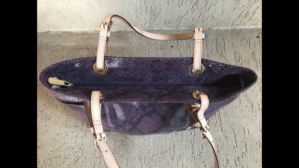 Bolsa Michael Kors Jet Set Top Zip Cor Purple  Original- Nova  - Foto 2