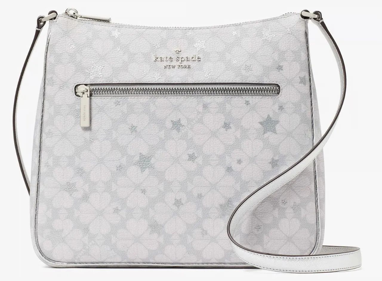 Bolsa Kate Spade New York Prateada com Estampas NOVA
