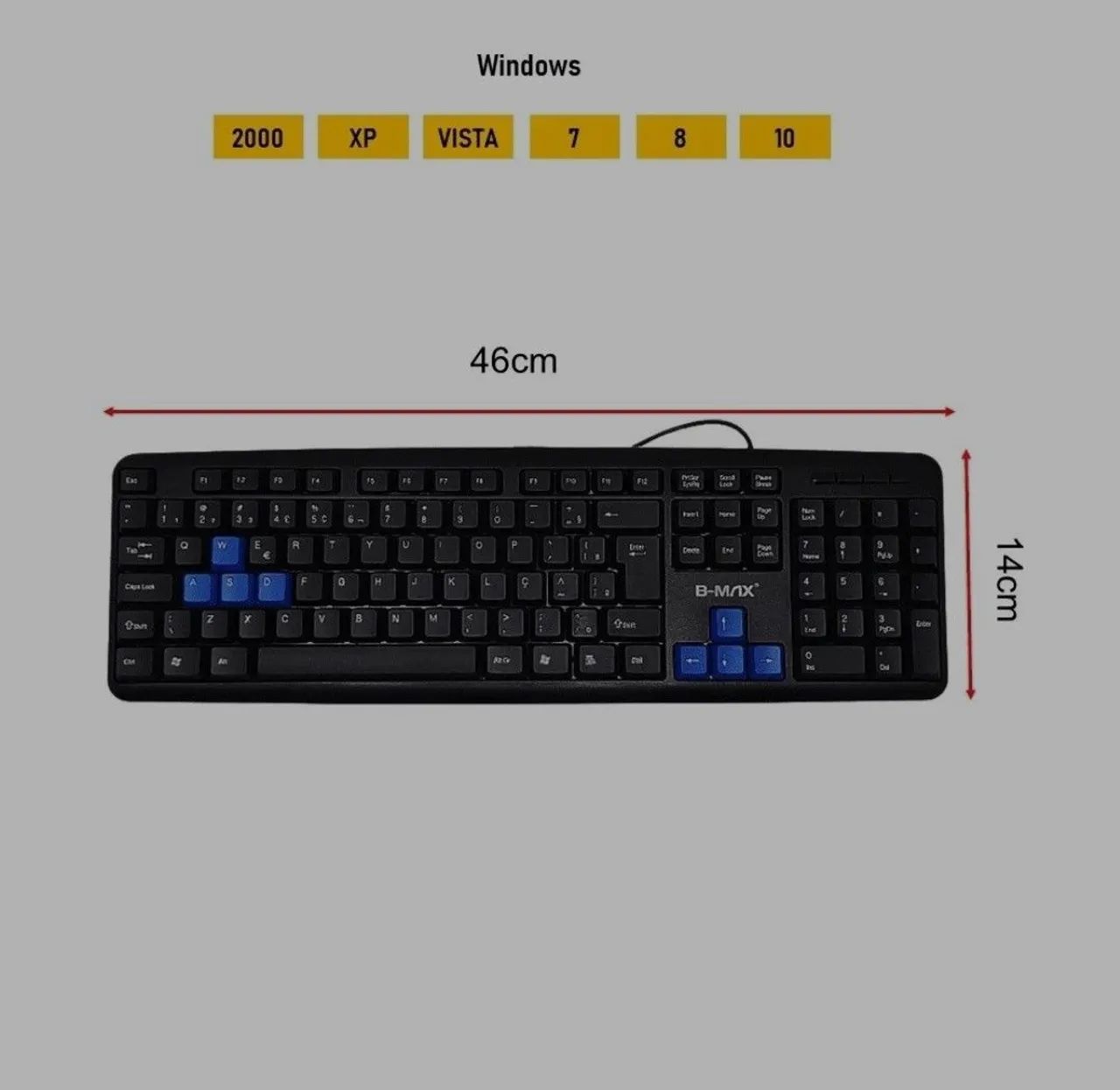 Teclado Usb Padrão ABNT2 Brasileiro Super Macio Notebook Pc Computador - Foto 3