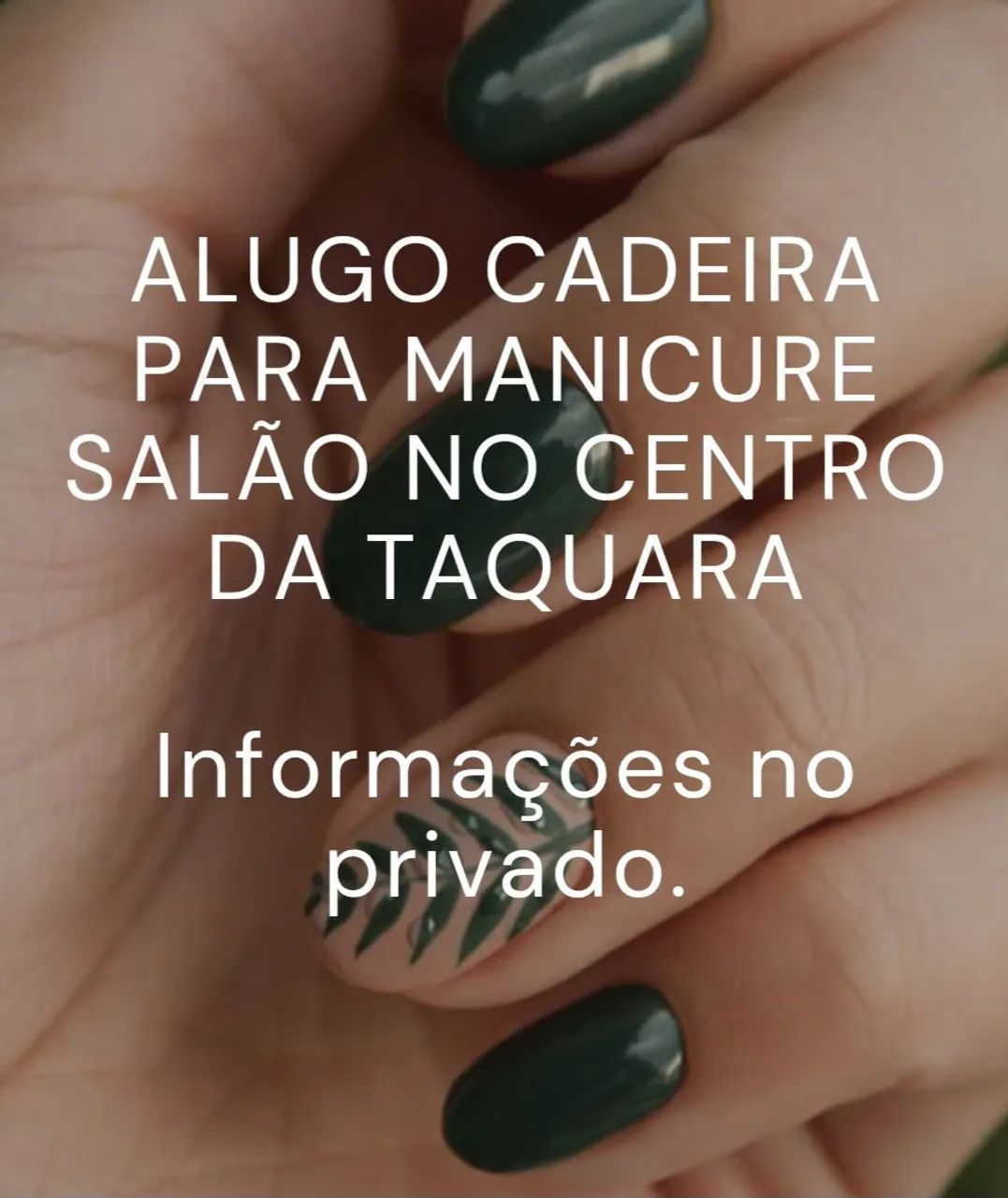 Manicure aluguel de cadeira