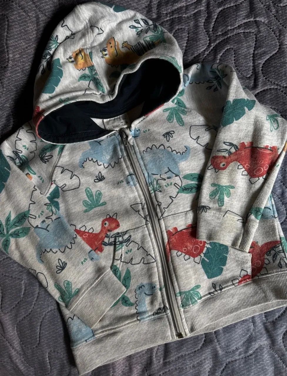 Casaco com capuz infantil dinossauro