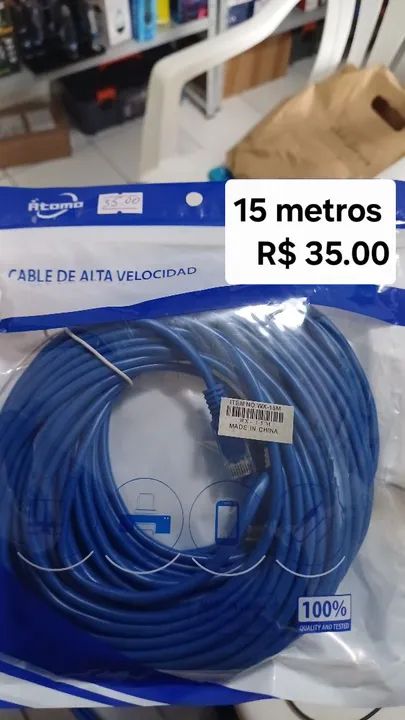 Cabo de Rede RJ45 15 Metros - Novo