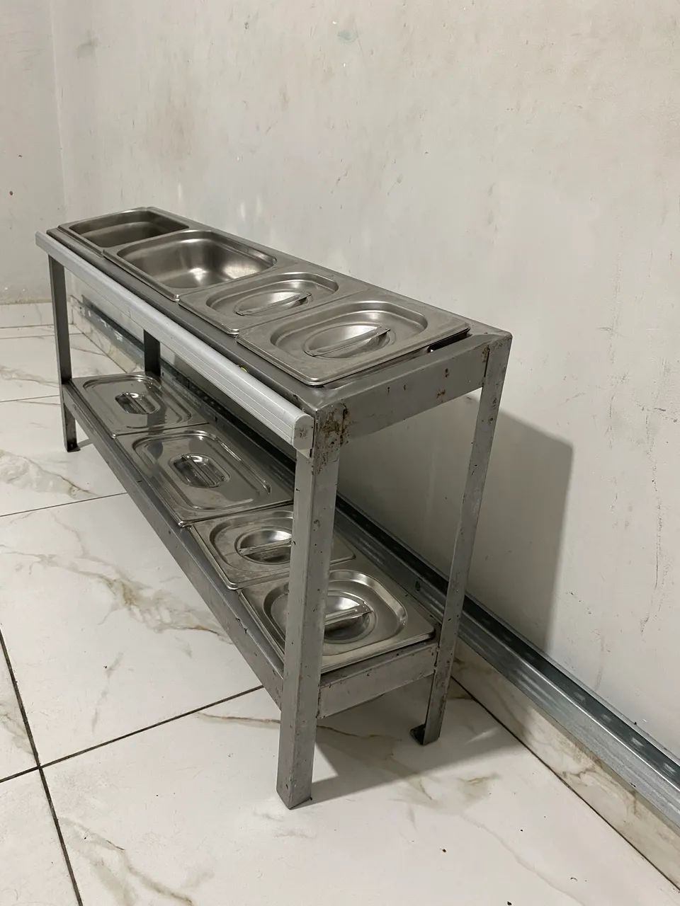  buffet de apoio em aço inox