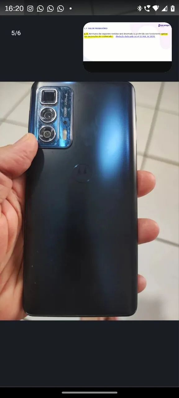 MOTOROLA EDGE 20 PRO, 256/12 RAM, TODO PERFEITO!! - Foto 2