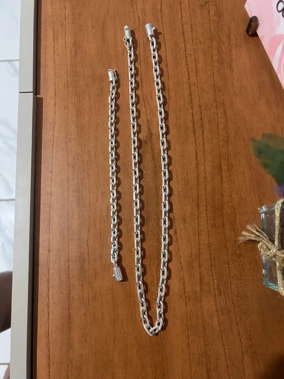 Cordão + Pulseira Prata