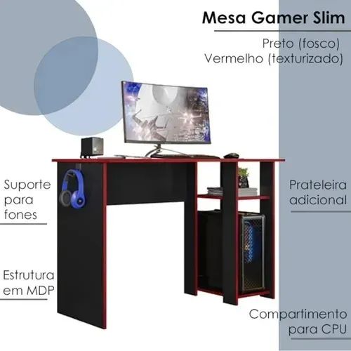 Mesa para Computador Compacta Slim - Foto 3