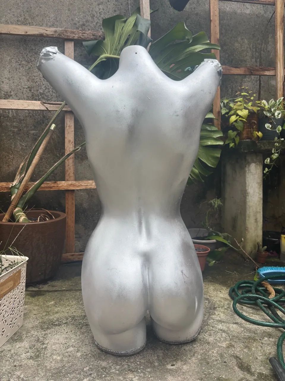 Manequim busto prateado feminino  - Foto 4