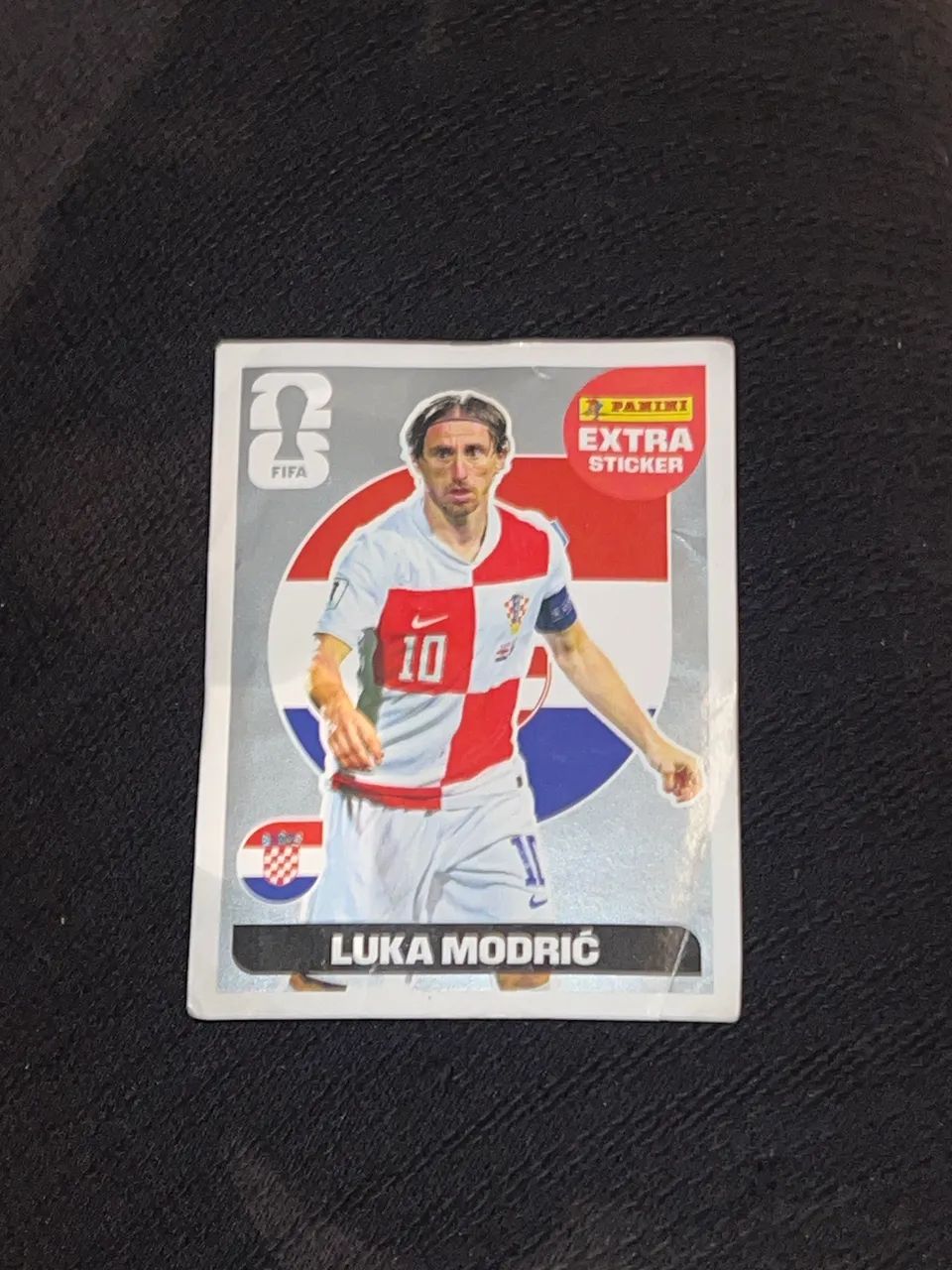 Figurinha extra sticker prata Modric