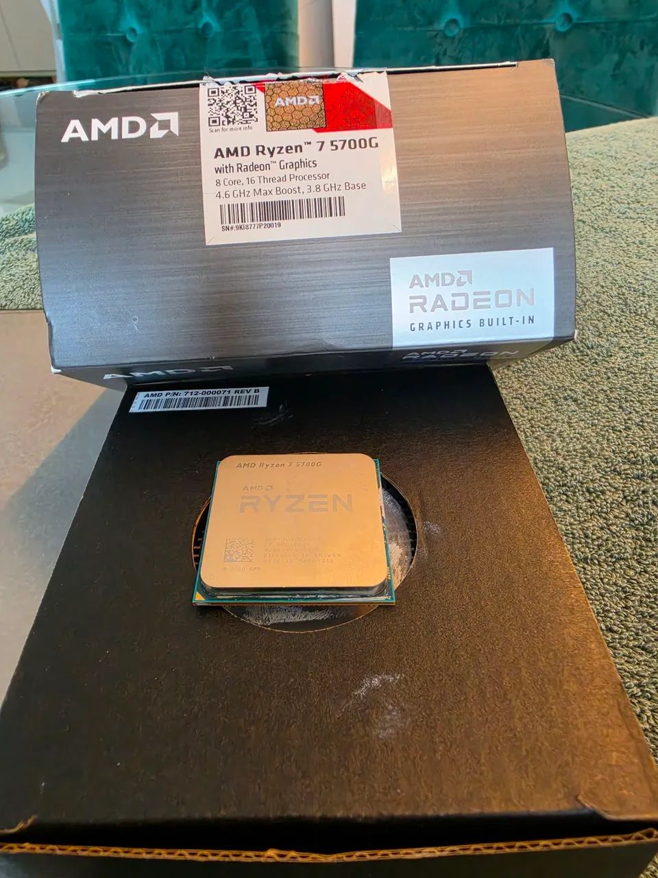 Processador AMD Ryzen 7 5700G c/Radeon Graphics. Usado com Cooler. Só Recife. - Foto 4