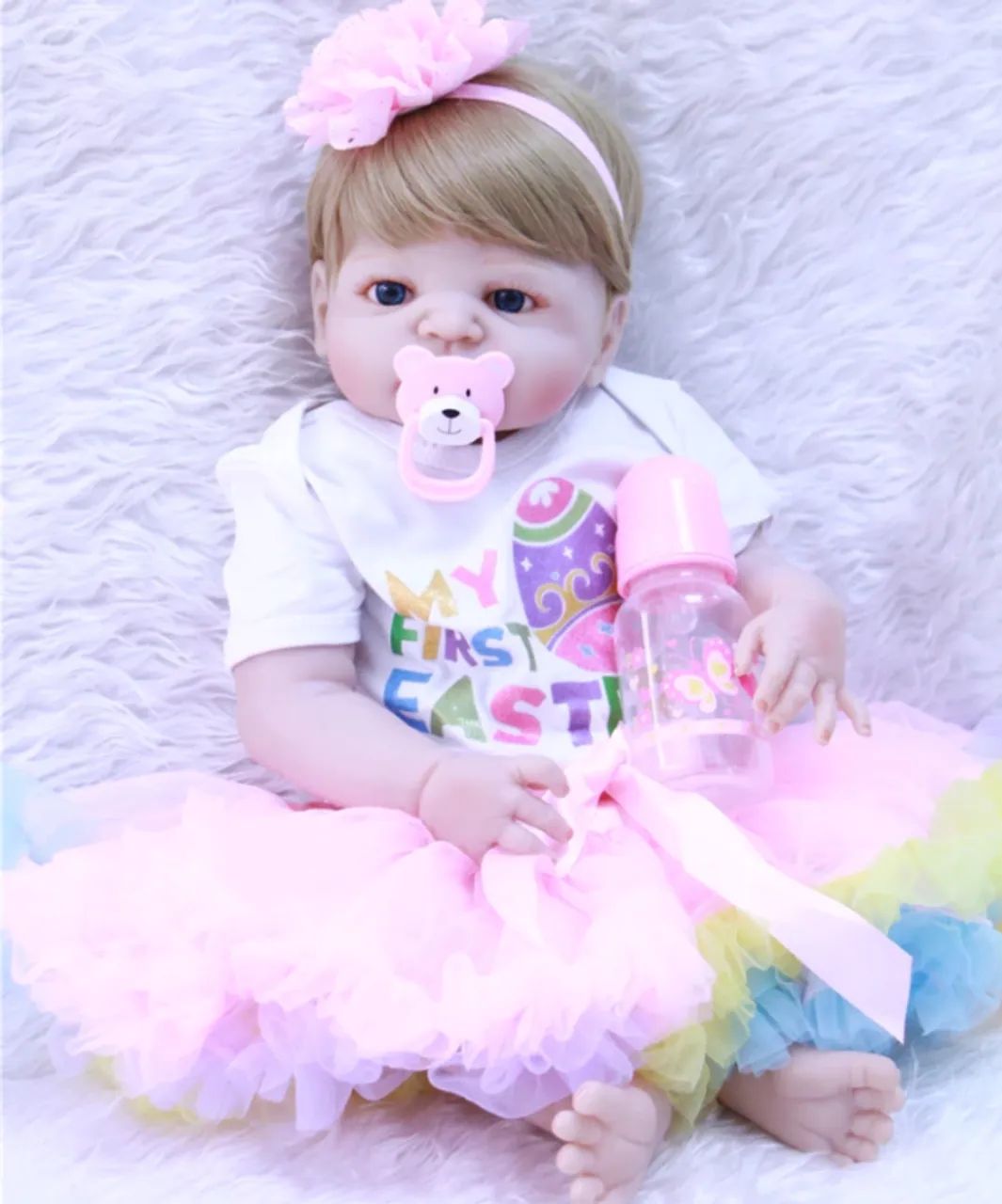 Boneca Realista Reborn Silicone Nenem Sara - Foto 4