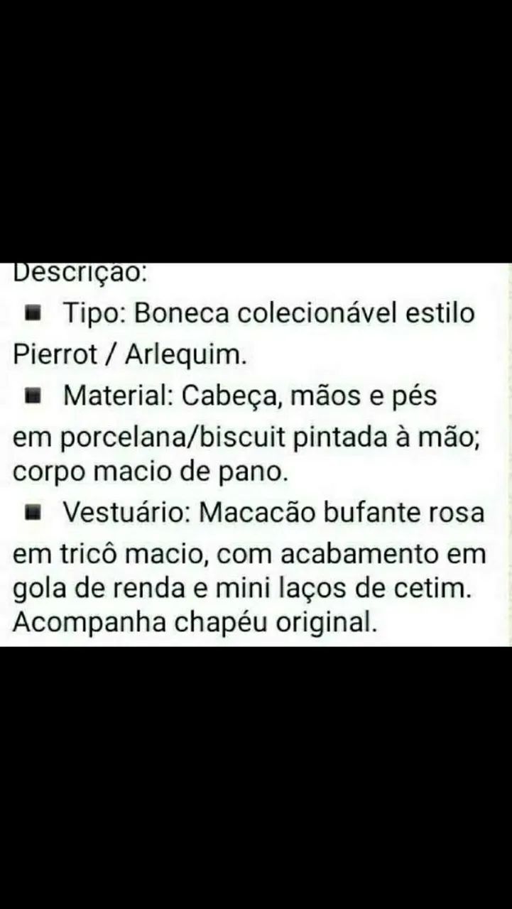 Mini Boneca Antiga de Porcelana - Foto 2