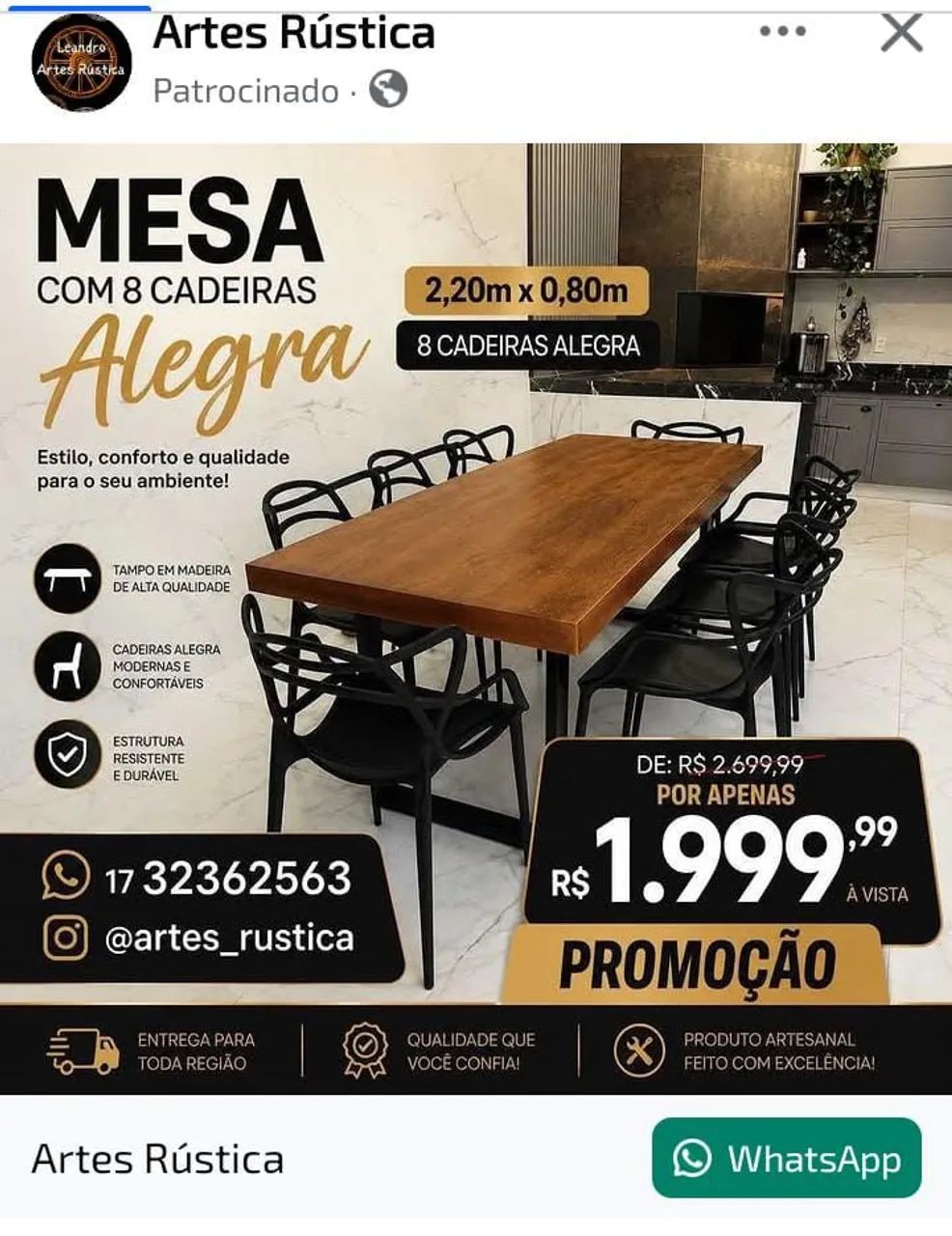 Mesa estilo industrial 