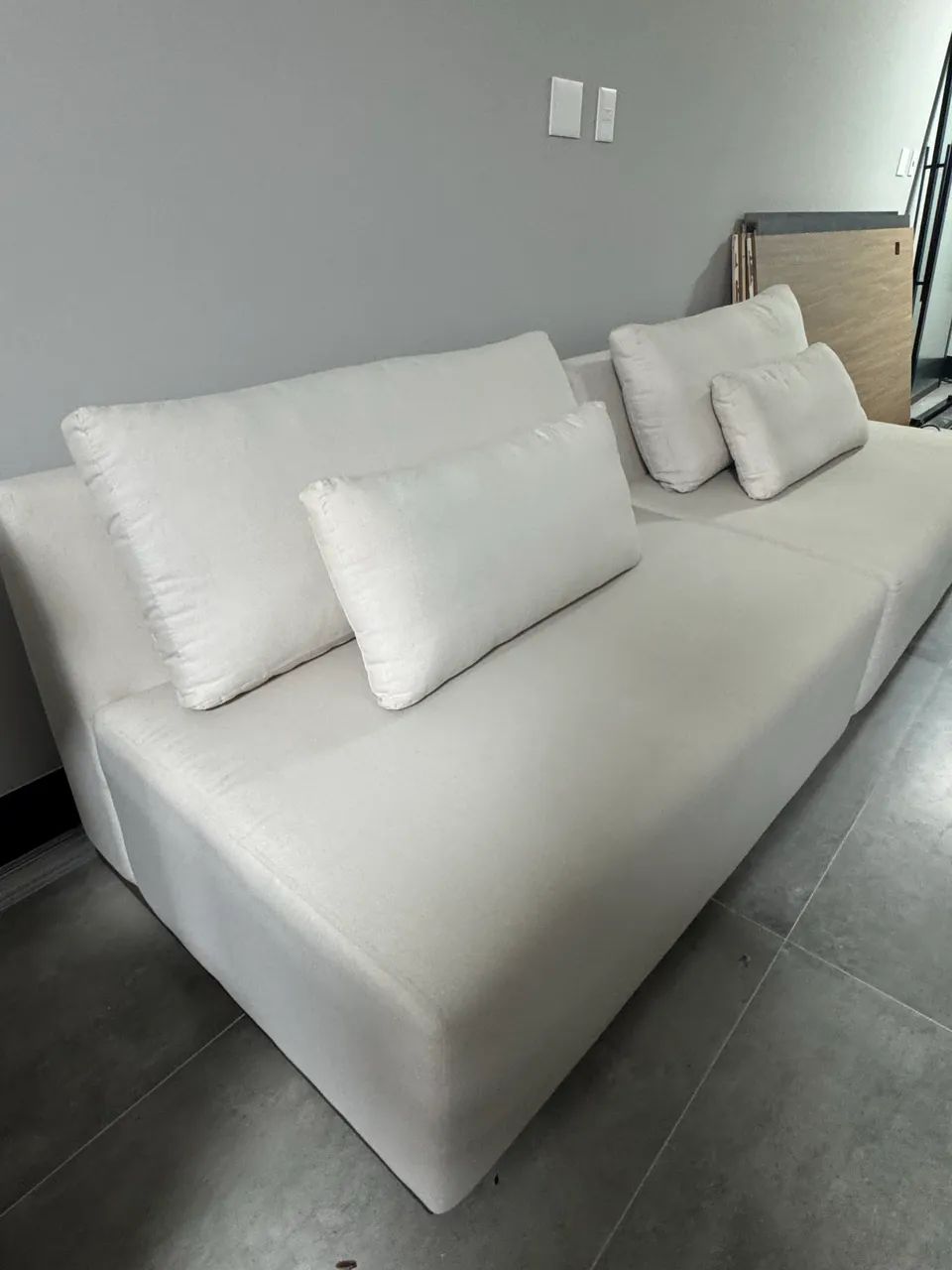 Sofá Modular Off White 2 Módulos - 3 metros  - Foto 4