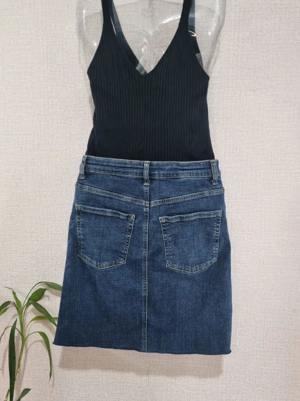 Saia curta jeans Zara  - Foto 3