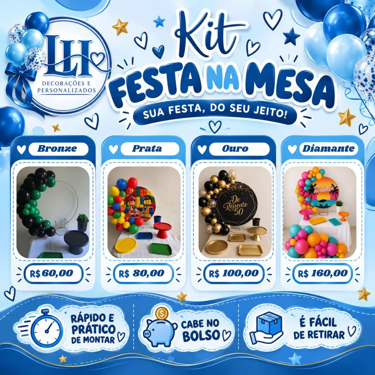 Kit festa na mesa 