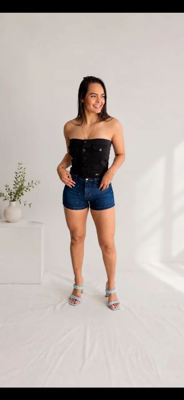 Short jeans feminino 