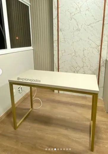 Mesa de Atendimento com Base de Metalon - Foto 2