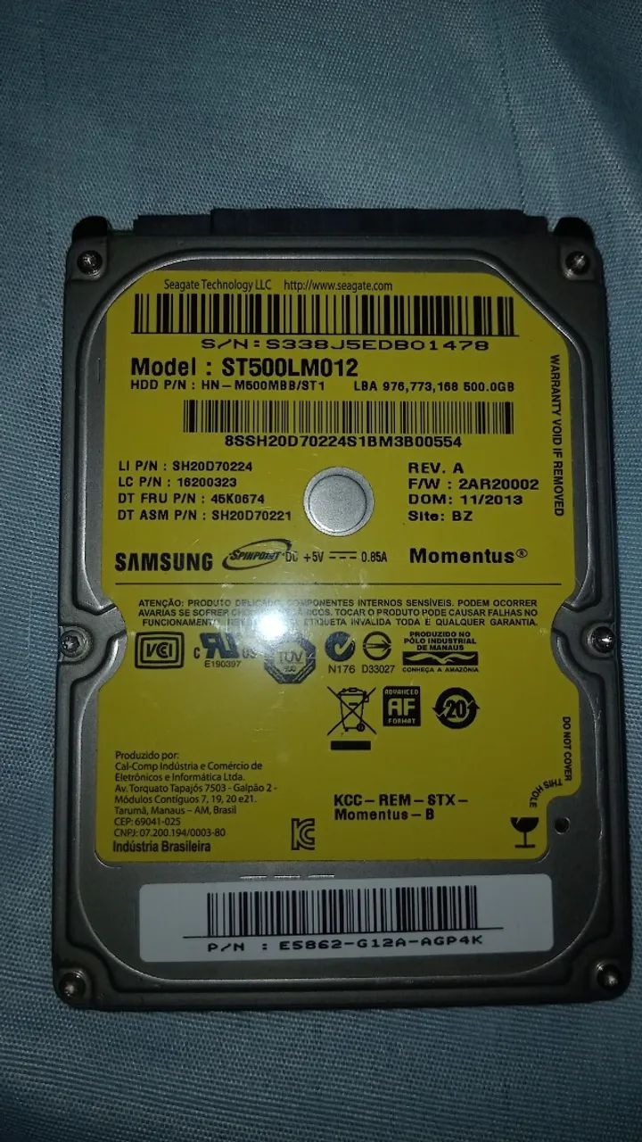 HD 500GB Seagate/Samsung - Momentus