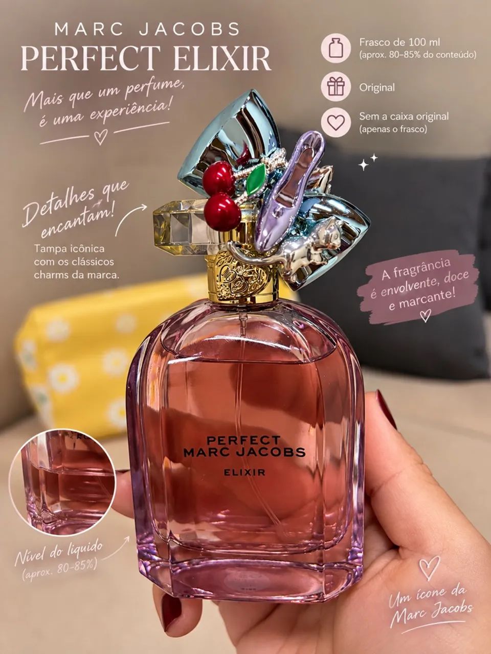 MARC JACOBS PERFECT ELIXIR - 100 ML + necessaire + miniatura + flaconetes Marc Jacobs - Foto 3