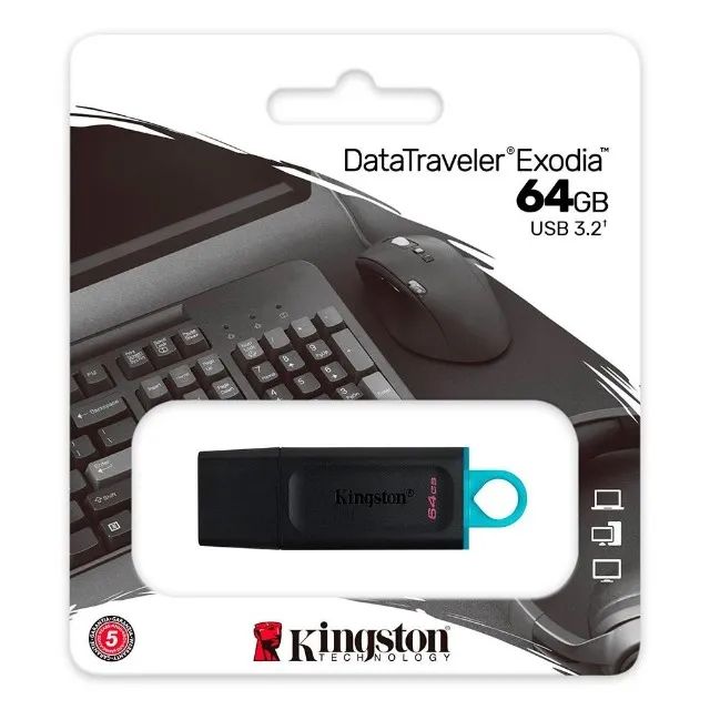 PenDrive 64gb kingston Exodia 