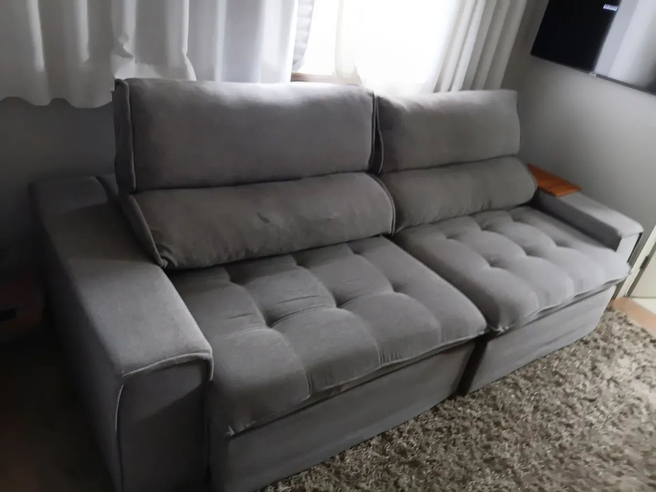 Sofá Retrátil e Reclinável 2,75m - Excelente Estado - Foto 3