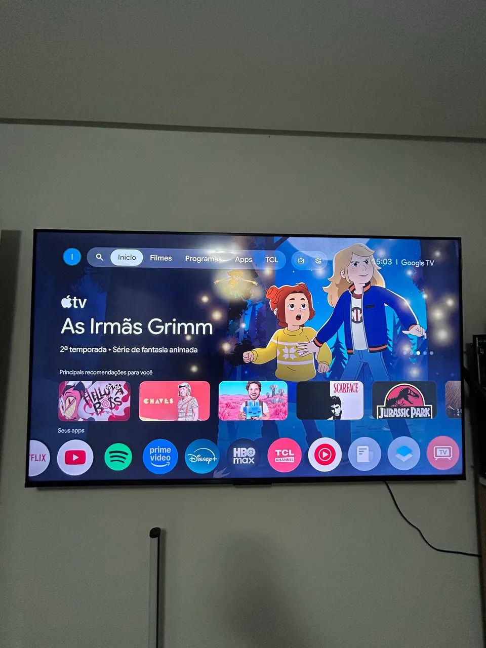 TV 55 Polegadas TCL 4k Qled