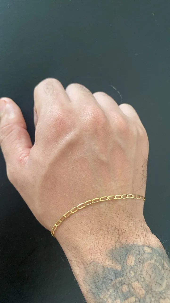 Pulseira  masculina em ouro 18k ?  