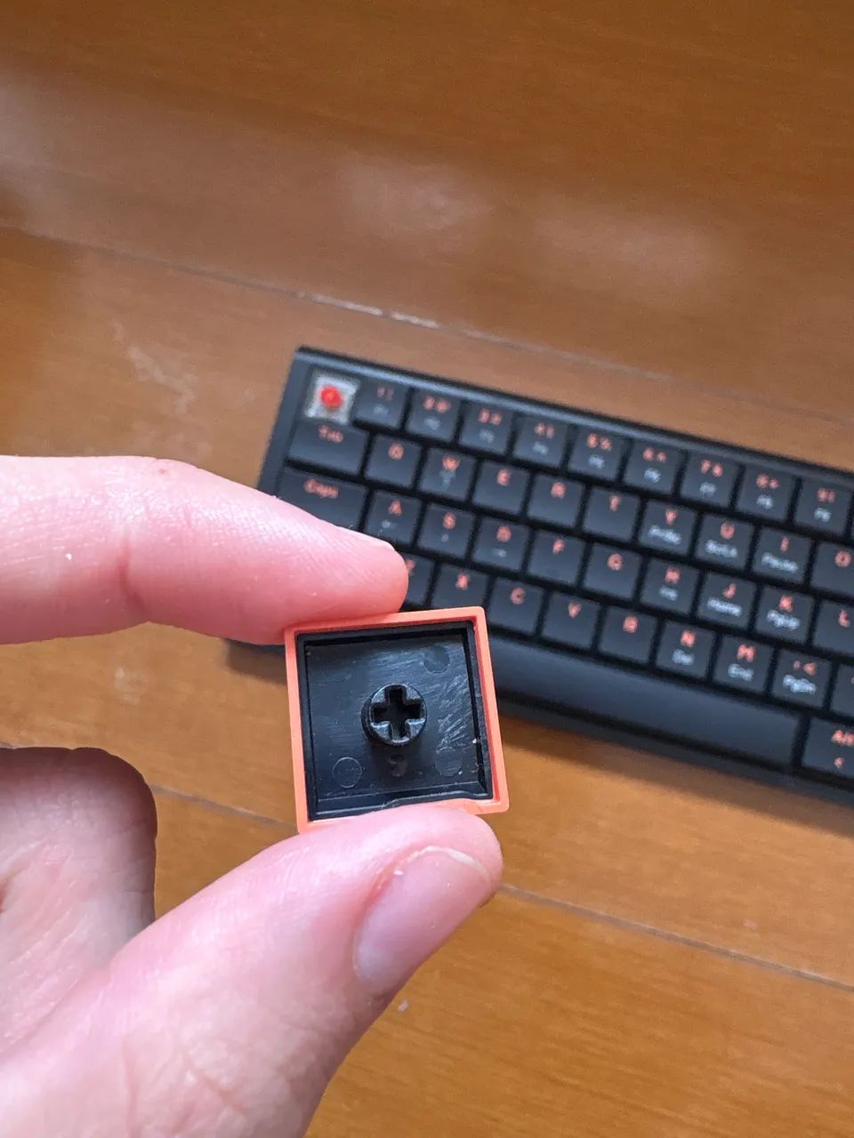 Teclado mecânico low profile switch vermelho - Foto 3