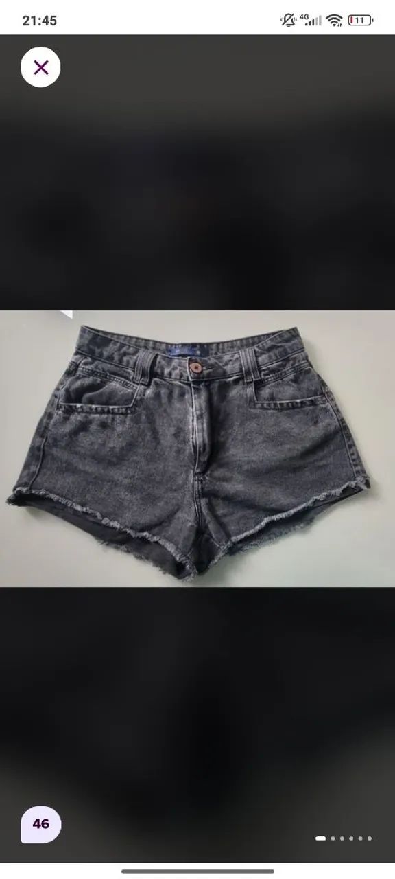 Short Jeans Grafite 46