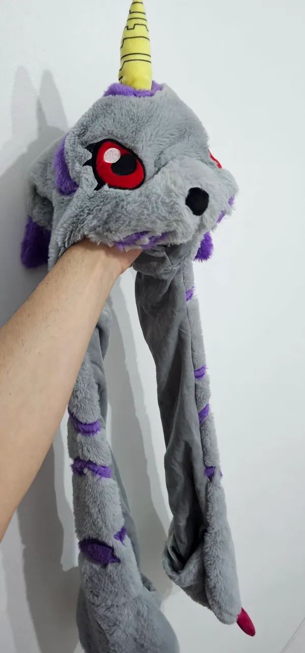 Touca Gabumon Digimon com orelhas que mexem - Foto 3
