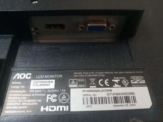 Monitor 21,5? LED Widescreen FULLHD(QUEIMADO) - Foto 2