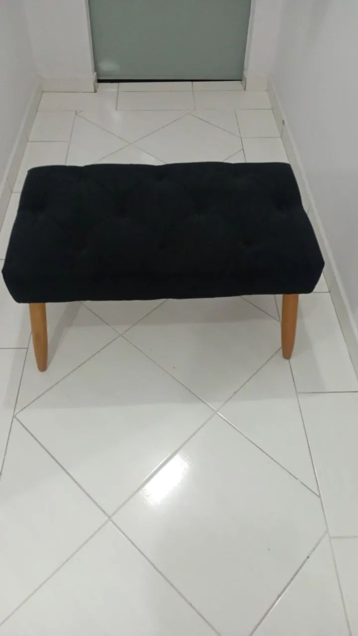 Namoradeira dois lugares cor preta - Foto 2