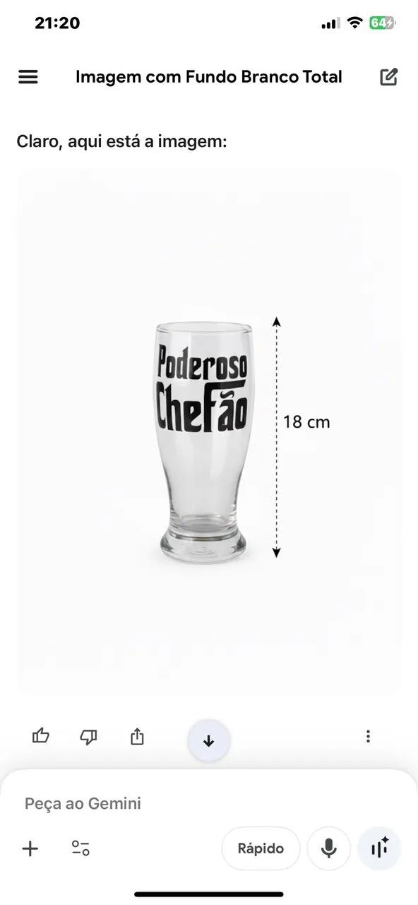 Taça de vidro o Poderoso Chefão  - Foto 3