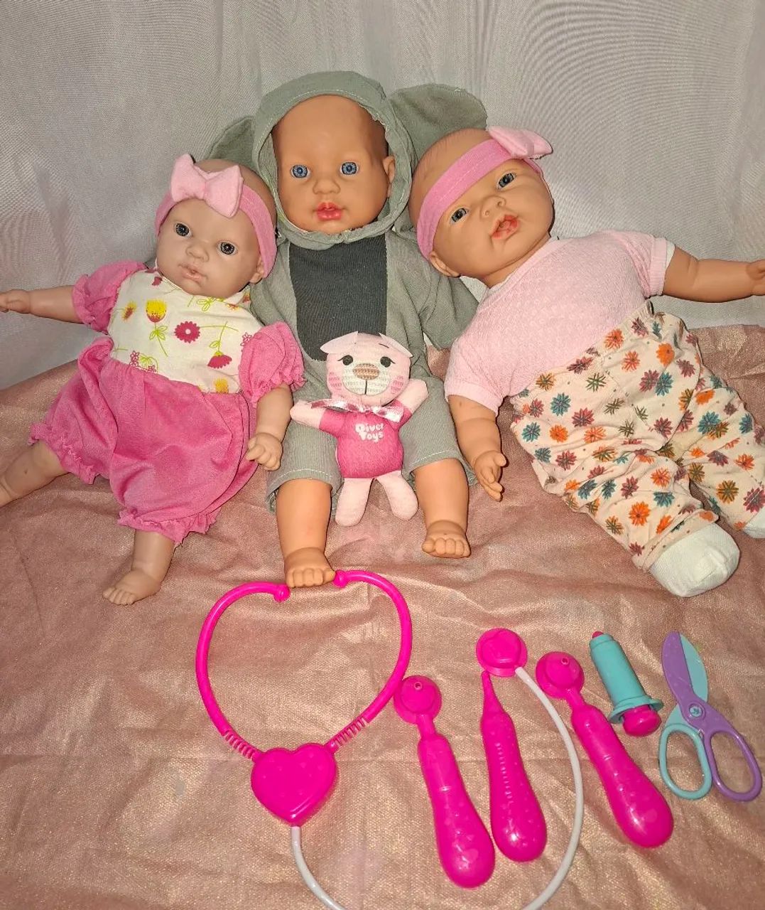 Lotinho 3 Lindas Bonecas Bebês 