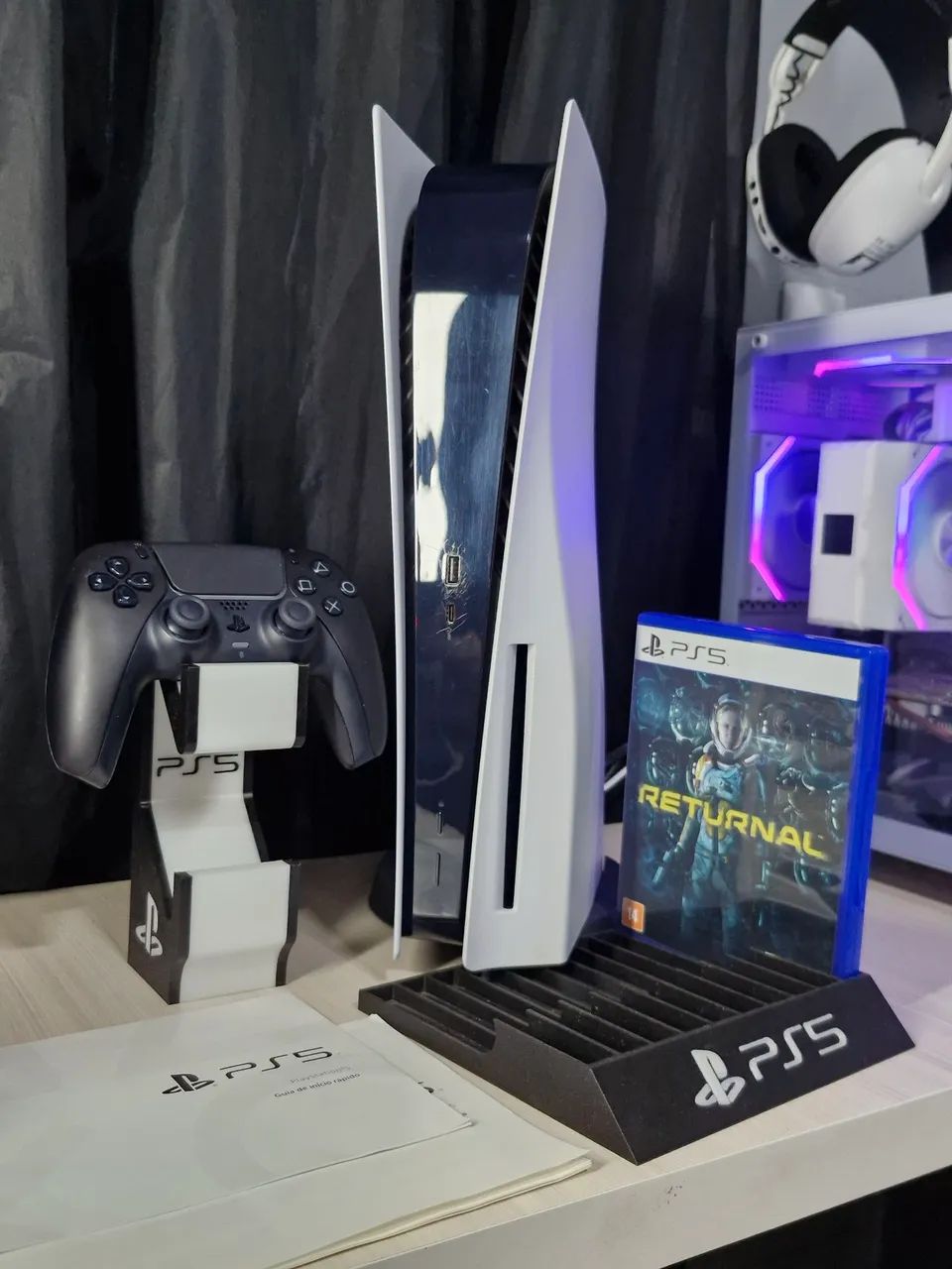 PS5 Completo com Leitor e JOGO/ACESSÓRIOS - Foto 5