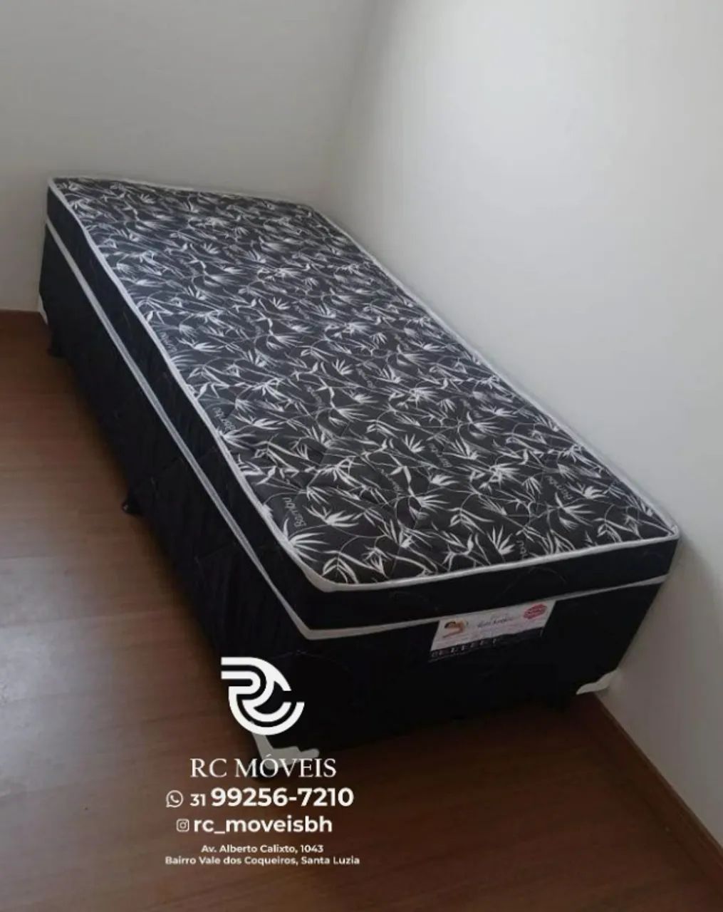 Cama box tamanho solteiro 88x1.88 Molas Ensacadas Acoplado Direto da Fábrica - Otimo Preco - Foto 3
