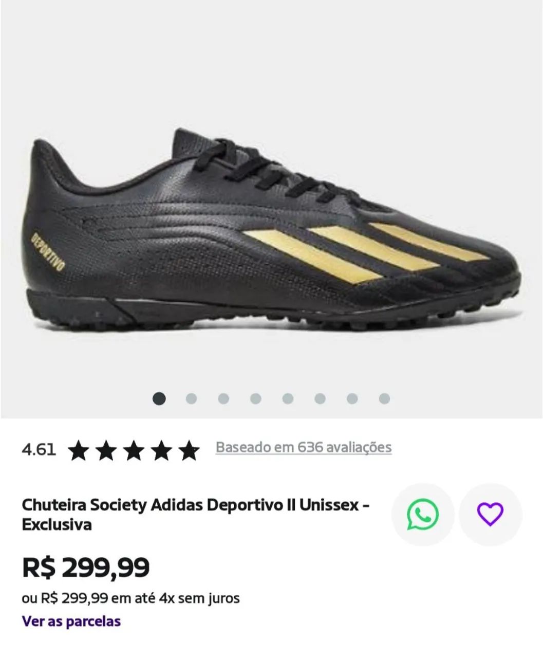 Chuteira Society Adidas Deportivo II Unissex - Exclusiva