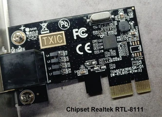 Placa de Rede Ethernet Realtek PCI-Express x1 (10/100/1000 Mbps) para PCs - Foto 3