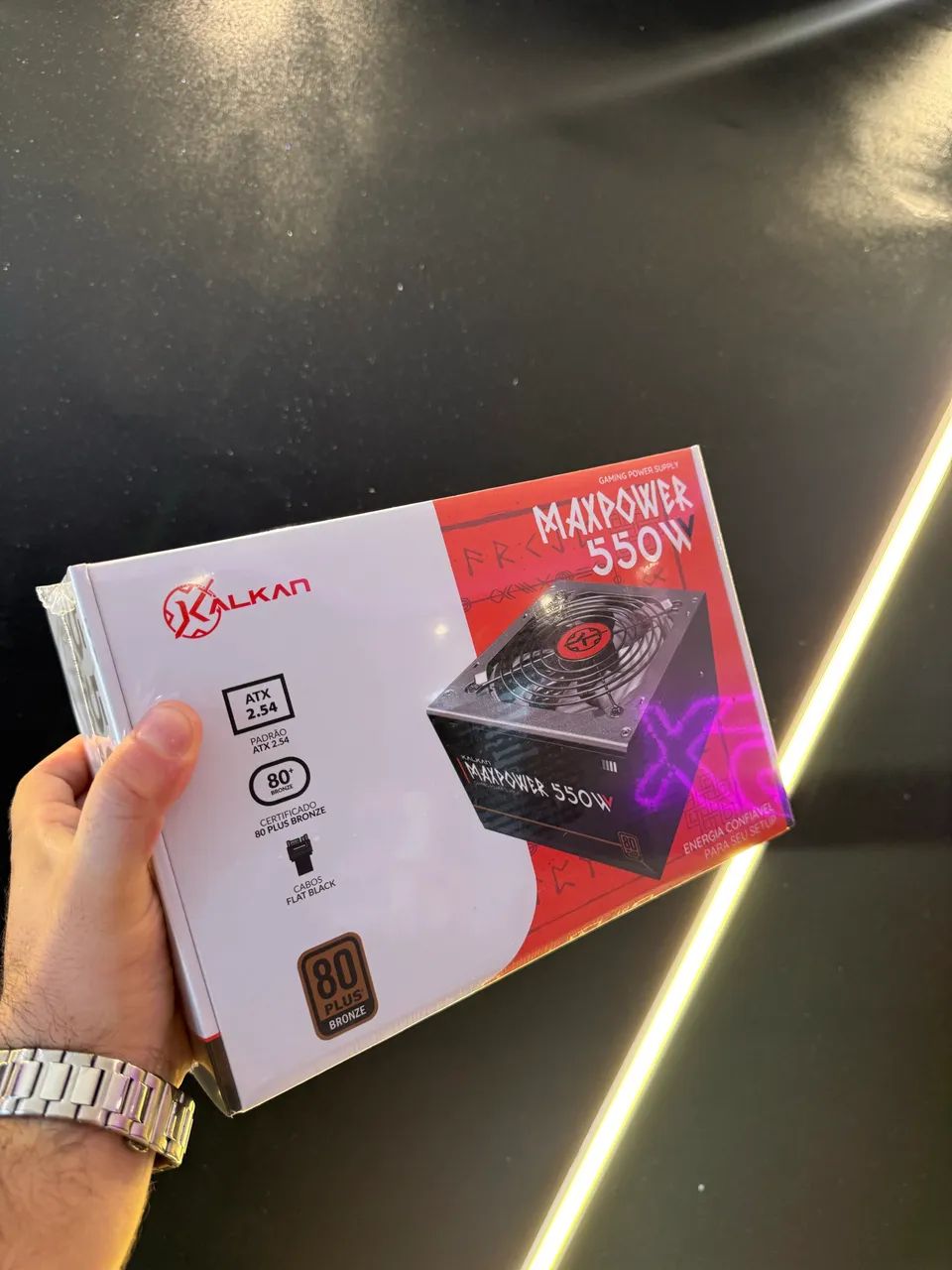 Fonte Kalkan 550w 80plus bronze + PFC ativo