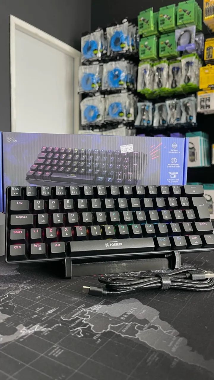 Teclado 60% Wireless Mecânico Fortrek  - Foto 3