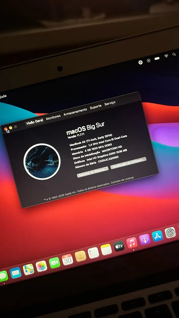 MacBook Air 2014 4g ram 128g ssd 