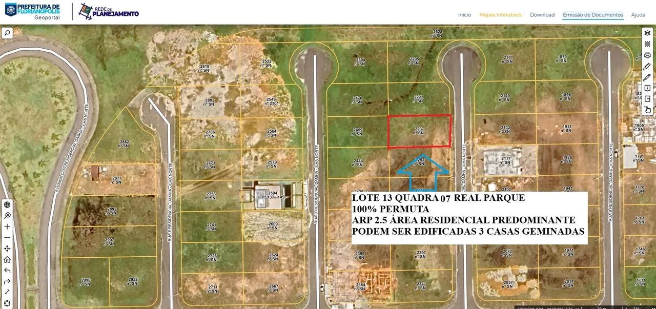 LOTE NO REAL PARQUE 100% PERMUTA FLORIANÓPOLIS SC BRASIL - Foto 2