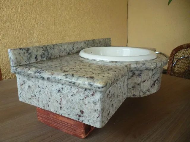 pia de banheiro com pedra - Foto 3