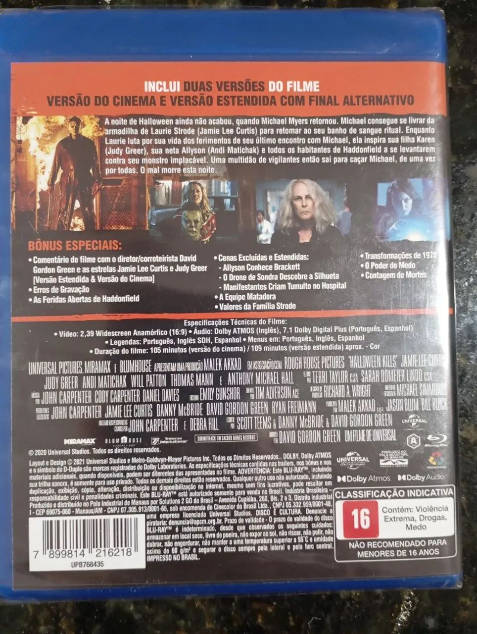 Halloween Kills o terror continua ( blu-ray) original lacrado - Foto 3