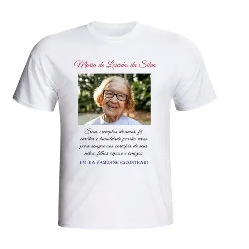 Camiseta Luto - Velório - Saudades - Sétimo dia - Foto 2