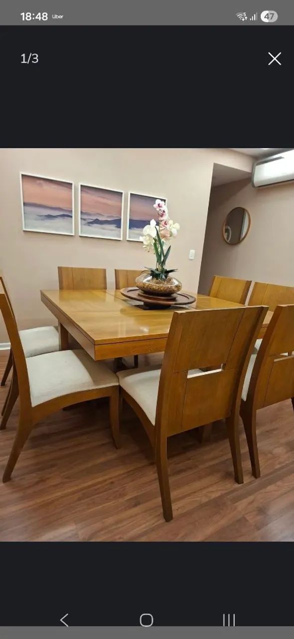 Oito Cadeiras de Jantar Sem a Mesa 