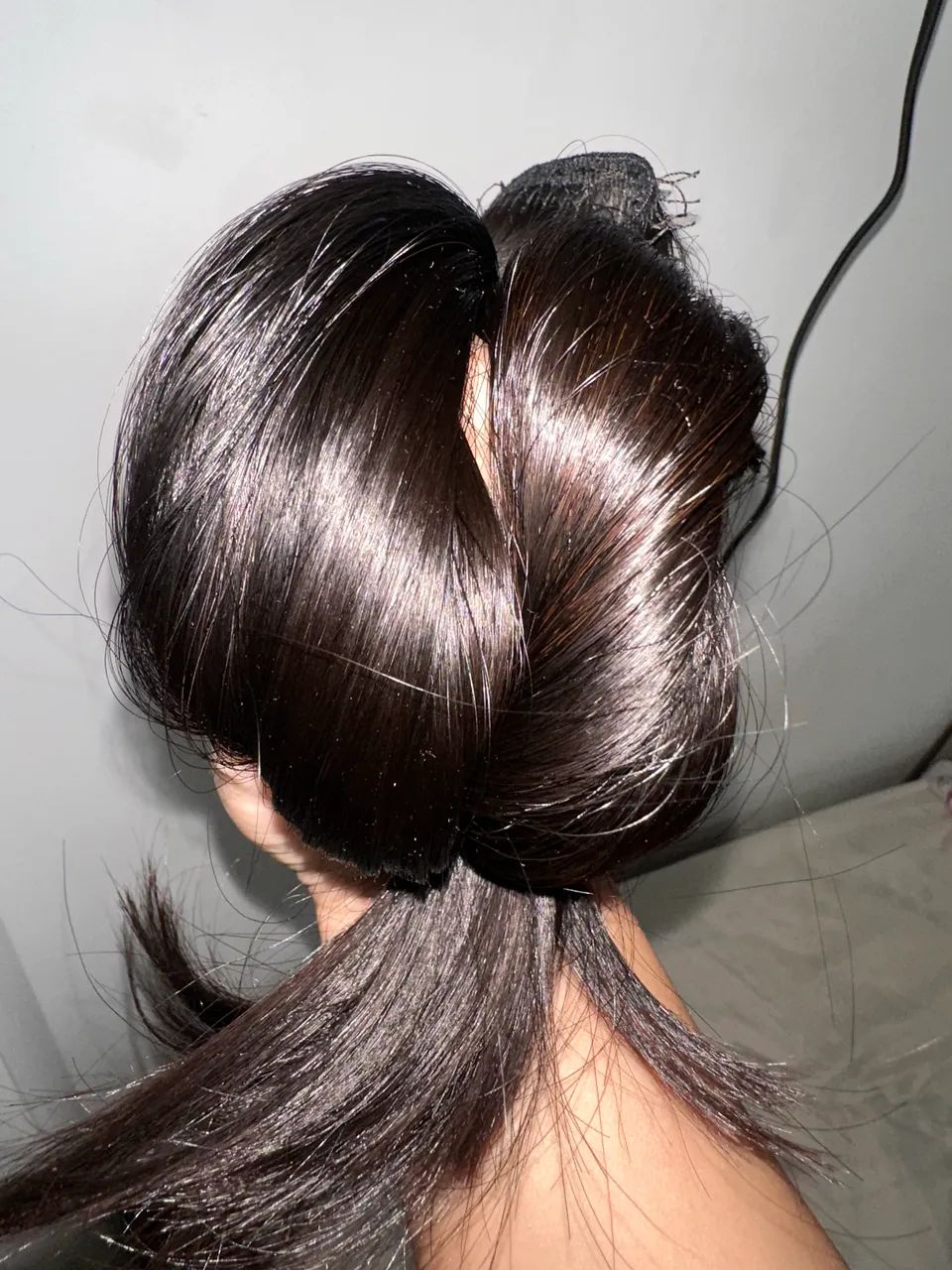 Megahair castanho 60cm liso - Foto 2